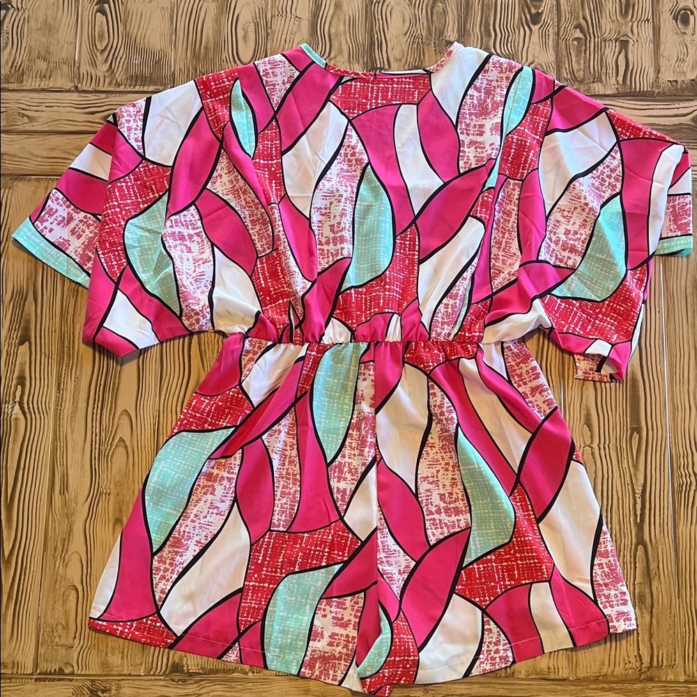SHEIN Abstract Print Romper - Picture 2 of 3